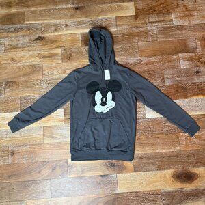 NWT Hooded Mickey Mouse Disney Grey Hoodie Sweatshirt - Men's Small